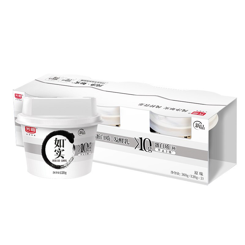 光明 如实 高蛋白 120g 3 发酵乳酸奶酸牛奶页面可领299-150生鲜券部分地区买一送一